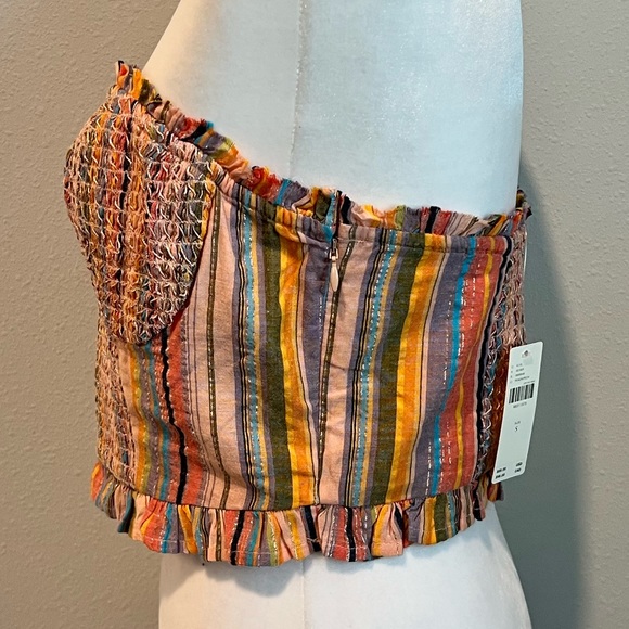 NWT Anthropologie Smocked Crop Top - Size Medium - Picture 3 of 8